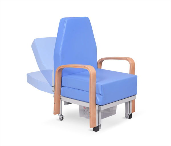 Łóżko-fotel szpitalny dla rodzica Bożenka z podłokietnikami