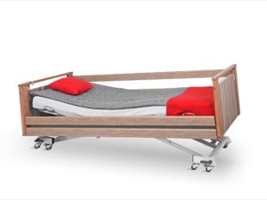 Łóżko rehabilitacyjne Darion w obudowie drewnianej