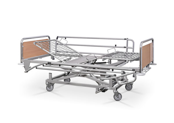 Łóżko rehabilitacyjne szpitalne hydrauliczne AH/3S z barierkami bocznymi
