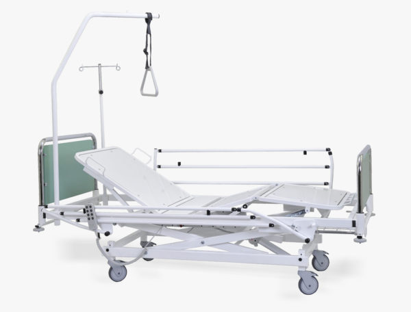 Łóżko rehabilitacyjne szpitalne elektryczne A/3S Irena z wyposażeniem