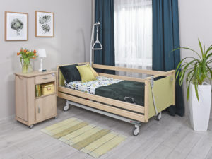 Krankenhaus-Rehabilitationsbett A-63S/T mit Holzverkleidung – Bild 7