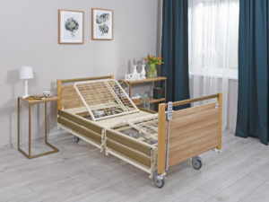 Krankenhaus-Rehabilitationsbett A-63S/T mit Holzverkleidung – Bild 5