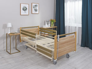 Krankenhaus-Rehabilitationsbett A-63S/T mit Holzverkleidung – Bild 4