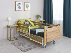 Krankenhaus-Rehabilitationsbett A-63S/T mit Holzverkleidung – Bild 3
