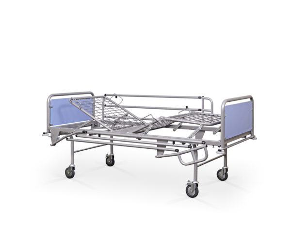 Łóżko rehabilitacyjne szpitalne A4/3S z barierkami bocznymi