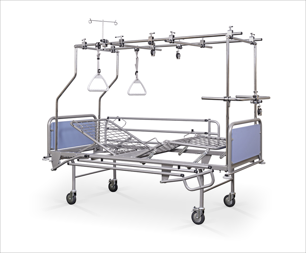 Łóżko rehabilitacyjne szpitalne A4/3S z podwójną ramą ortopedyczn
