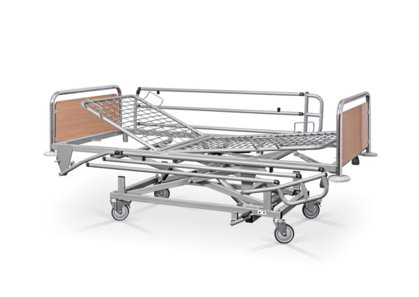 Łóżko rehabilitacyjne szpitalne hydrauliczne AH z barierkami bocznymi