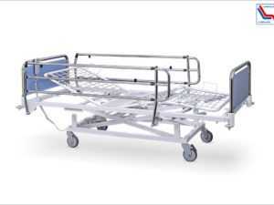 Łóżko rehabilitacyjne szpitalne elektryczne A/3S z barierkami bocznymi